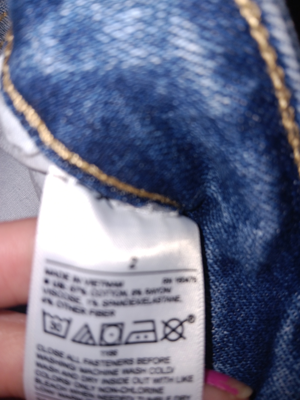 Old Navy Women's Blue Distressed Skinny Jeans - Picture 3 of 3